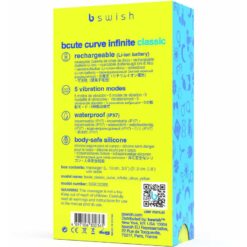B SWISH – BCUTE CURVE INFINITE CLASSIC VIBRADOR RECARGABLE SILICONA AMARILLO - intimamenities.com