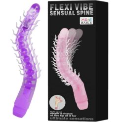 BAILE – FLEXI VIBE SENSUAL SPINE BENDABLE VIBRATING DILDO LILA 23.5 CM - intimamenities.com