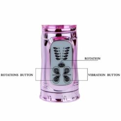 BAILE – VIBRADOR RECARGABLE CON ROTACION Y ESTIMULADOR THROBBING BUTTERF - intimamenities.com