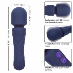CALEXOTICS – CHARISMA ALLURE MASAJEADOR DOBLE MOTOR 12 FUNCIONES 17,25 CM X 4,5 CM MORADO - intimamenities.com