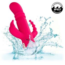 CALEXOTICS – JACK FANTASY TRIPLE VIBRADOR CALENTABLE RABBIT ROSA - intimamenities.com
