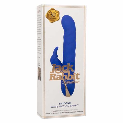 CALEXOTICS – JACK VIBRADOR RABBIT MOVIMIENTO DE ONDAS AZUL - intimamenities.com