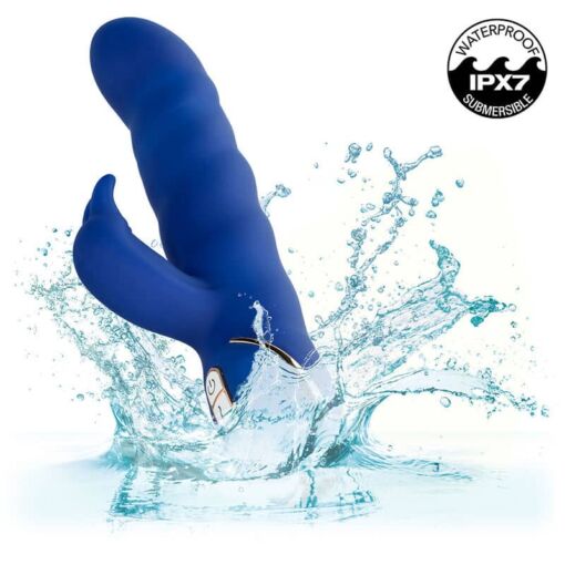 CALEXOTICS – JACK VIBRADOR RABBIT MOVIMIENTO DE ONDAS AZUL - intimamenities.com