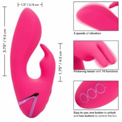 CALEXOTICS – SO. CAL SUSHINE VIBRATOR RABBIT FUCSIA BY CALIFORNIA DREAMING - intimamenities.com