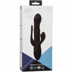 CALEXOTICS – VIBRADOR TRIPLE EUPHORIA NEGRO - intimamenities.com