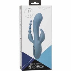 CALEXOTICS – VIBRADOR TRIPLE ÉXTASIS GRIS - intimamenities.com