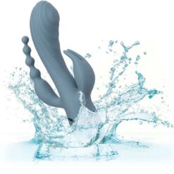 CALEXOTICS – VIBRADOR TRIPLE ÉXTASIS GRIS - intimamenities.com