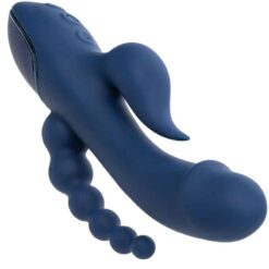 CALEXOTICS – VIBRADOR TRIPLE ORGASM AZUL - intimamenities.com