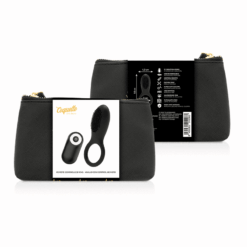 COQUETTE CHIC DESIRE – ANILLO VIBRADOR CONTROL REMOTO RECARGABLE NEGRO / GOLD - intimamenities.com
