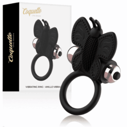 COQUETTE CHIC DESIRE – COCK RING BUTTERFLY ANILLO VIBRADOR NEGRO / GOLD - intimamenities.com