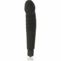 DOLCE VITA – REALISTIC  PLEASURE VIBRADOR SILICONA NEGRO - intimamenities.com