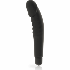 DOLCE VITA – REALISTIC  PLEASURE VIBRADOR SILICONA NEGRO - intimamenities.com