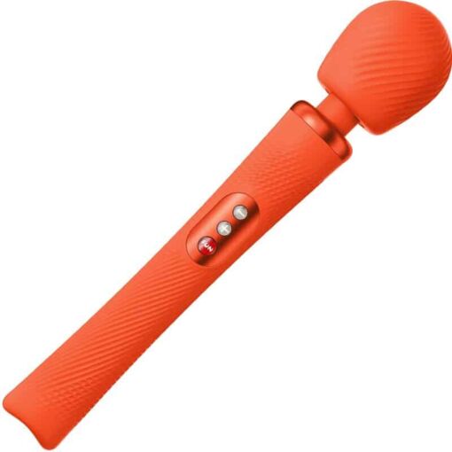 FUN FACTORY – VIM WAND RUMBLE VIBRADOR RECARGABLE SILICONA NARANJA - intimamenities.com