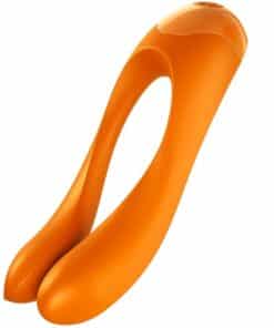 SATISFYER - CANDY CANE VIBRADOR DEDO NARANJA