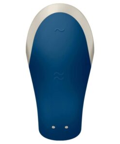 SATISFYER – APP DOUBLE LOVE VIBRADOR PAREJAS LUXURY AZUL - intimamenities.com