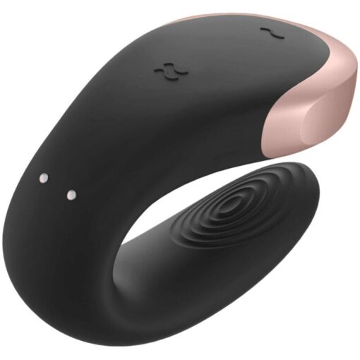 SATISFYER – APP DOUBLE LOVE VIBRADOR PAREJAS LUXURY NEGRO - intimamenities.com