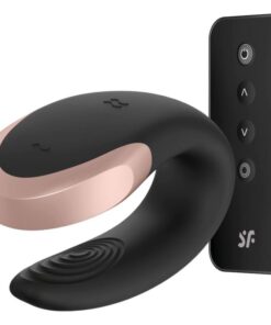 SATISFYER – APP DOUBLE LOVE VIBRADOR PAREJAS LUXURY NEGRO - intimamenities.com
