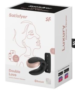 SATISFYER – APP DOUBLE LOVE VIBRADOR PAREJAS LUXURY NEGRO - intimamenities.com