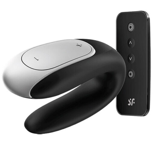 SATISFYER – DOUBLE FUN PARTNER VIBRADOR NEGRO - intimamenities.com