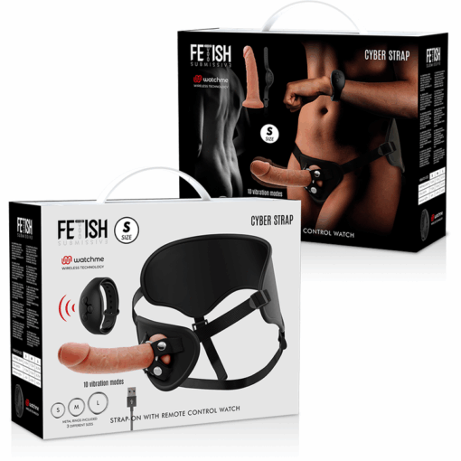 FETISH SUBMISSIVE CYBER STRAP - ARNÉS CON DILDO CONTROL REMOTO TECNOLOGÍA WATCHME S - Imagen 14