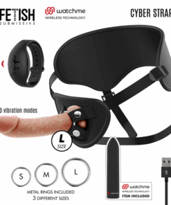 FETISH SUBMISSIVE CYBER STRAP - ARNÉS CON DILDO Y BALA CONTROL REMOTO TECNOLOGÍA WATCHME L