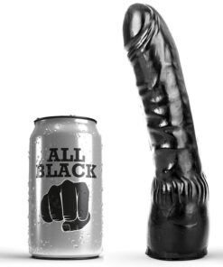 ALL BLACK - DILDO NEGRO REALÍSTICO 20 CM