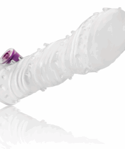OHMAMA - FUNDA PENE TEXTURADA CON BALA VIBRADORA PUNTA ANCHA