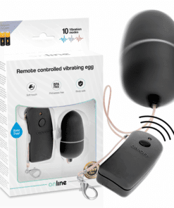 ONLINE - HUEVO VIBRADOR CON MANDO CONTROL REMOTO NEGRO