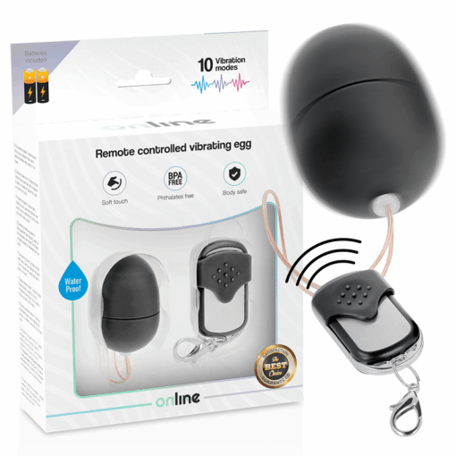 ONLINE – HUEVO VIBRADOR CONTROL REMOTO S NEGRO - intimamenities.com