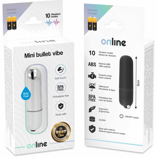 ONLINE - MINI BALA VIBRADORA PLATEADA - Imagen 4