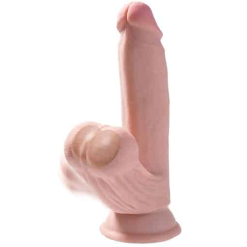 KING COCK - PLUS 3D DILDO SWINGING BALLS 15.2 CM NATURAL - Imagen 3