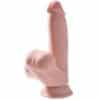 KING COCK - PLUS 3D DILDO SWINGING BALLS 15.2 CM NATURAL