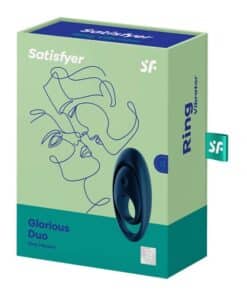 SATISFYER – GLORIOUS DUO ANILLO VIBRADOR AZUL - intimamenities.com