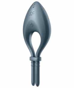SATISFYER – BULLSEYE ANILLO VIBRADOR APP GRIS - intimamenities.com