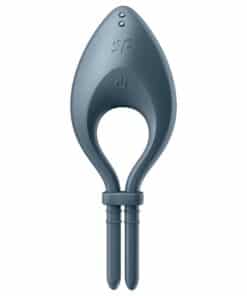 SATISFYER – BULLSEYE ANILLO VIBRADOR APP GRIS - intimamenities.com