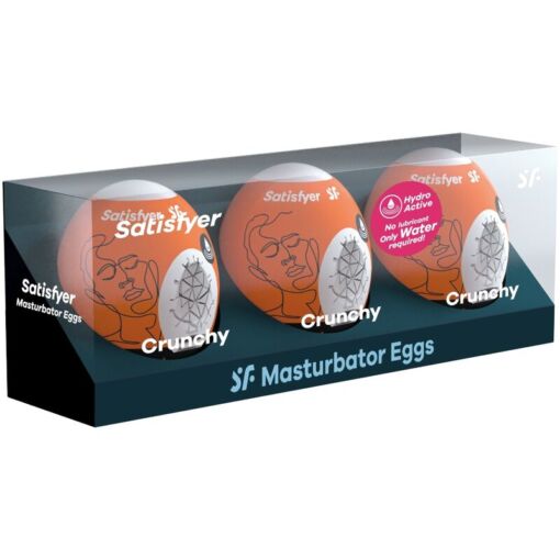 SATISFYER - 3 HUEVOS MASTURBADORES NAUGHTY, SAVAGE & CRUNCHY - Imagen 2