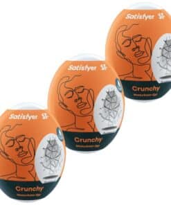 SATISFYER - 3 HUEVOS MASTURBADORES CRUNCHY