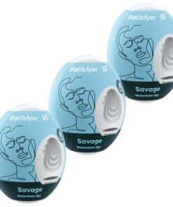 SATISFYER - 3 HUEVOS MASTURBADORES SAVAGE