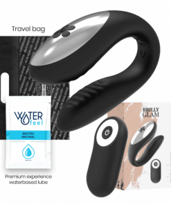 BRILLY GLAM - WE LOVE VIBRADOR PARA PAREJAS CONTROL REMOTO NEGRO
