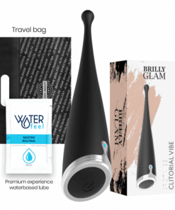 BRILLY GLAM - SPOT VIBE VIBRADOR CLITORIAL ORGASMICO SILICONA NEGRO