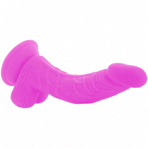DIVERSIA - DILDO REALÍSTICO FLEXIBLE CON VIBRACIÓN LILA 21.5 CM -O- 4.5 CM - Imagen 4