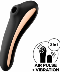 SATISFYER – DUAL KISS ESTIMULADOR CLITORIS NEGRO - intimamenities.com