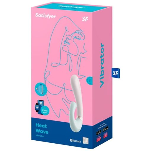 SATISFYER – HEAT WAVE VIBRADOR APP BLANCO - intimamenities.com
