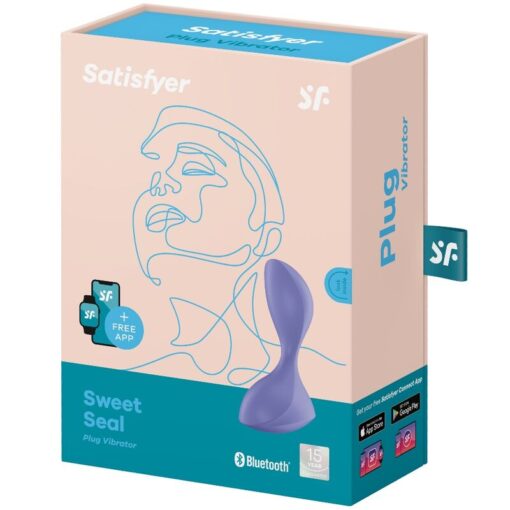 SATISFYER – SWEET SEAL PLUG VIBRADOR APP VIOLETA - intimamenities.com