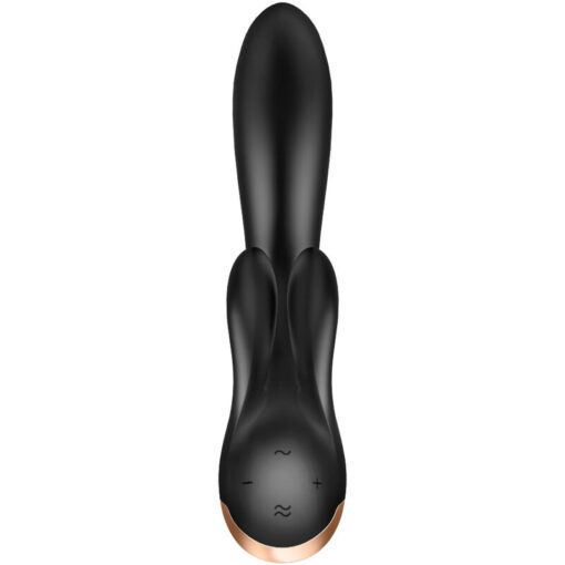 SATISFYER – DOUBLE FLEX VIBRADOR APP NEGRO - intimamenities.com