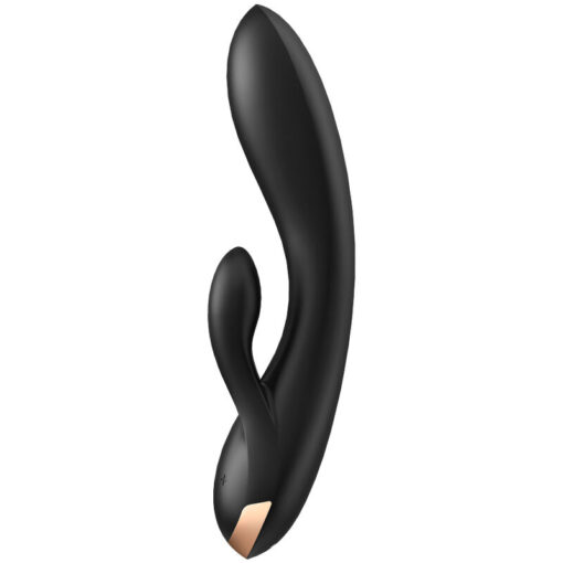 SATISFYER – DOUBLE FLEX VIBRADOR APP NEGRO - intimamenities.com