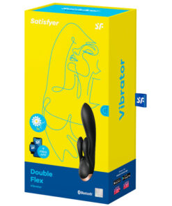 SATISFYER – DOUBLE FLEX VIBRADOR APP NEGRO - intimamenities.com