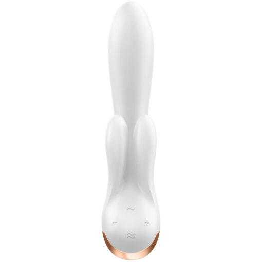 SATISFYER – DOUBLE FLEX VIBRADOR APP BLANCO - intimamenities.com
