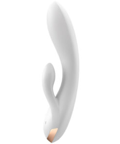 SATISFYER – DOUBLE FLEX VIBRADOR APP BLANCO - intimamenities.com