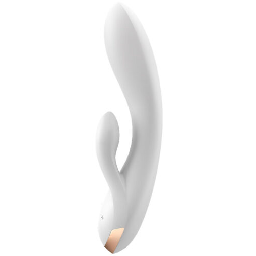 SATISFYER – DOUBLE FLEX VIBRADOR APP BLANCO - intimamenities.com